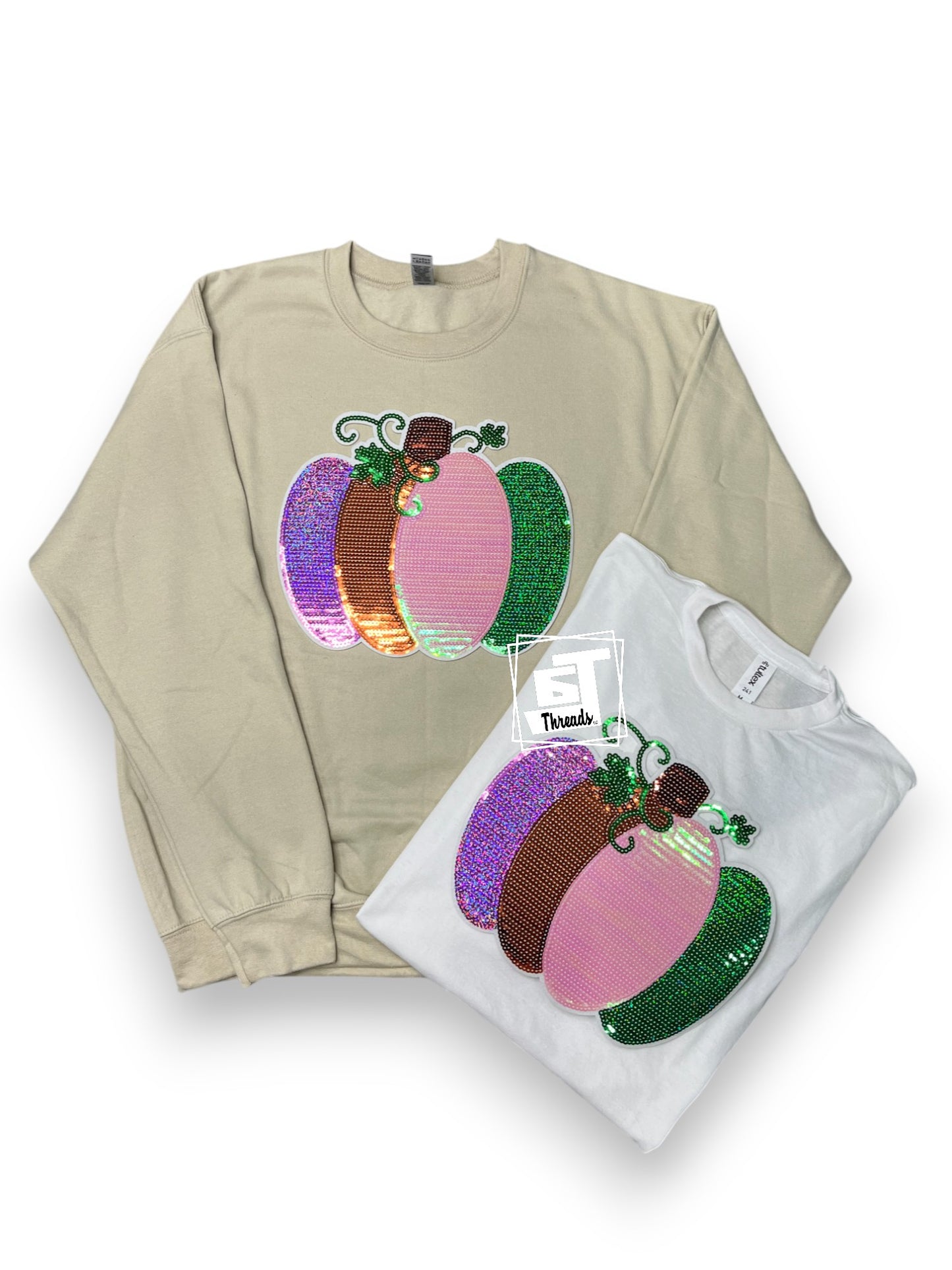 Multicolored Sequin Pumpkin