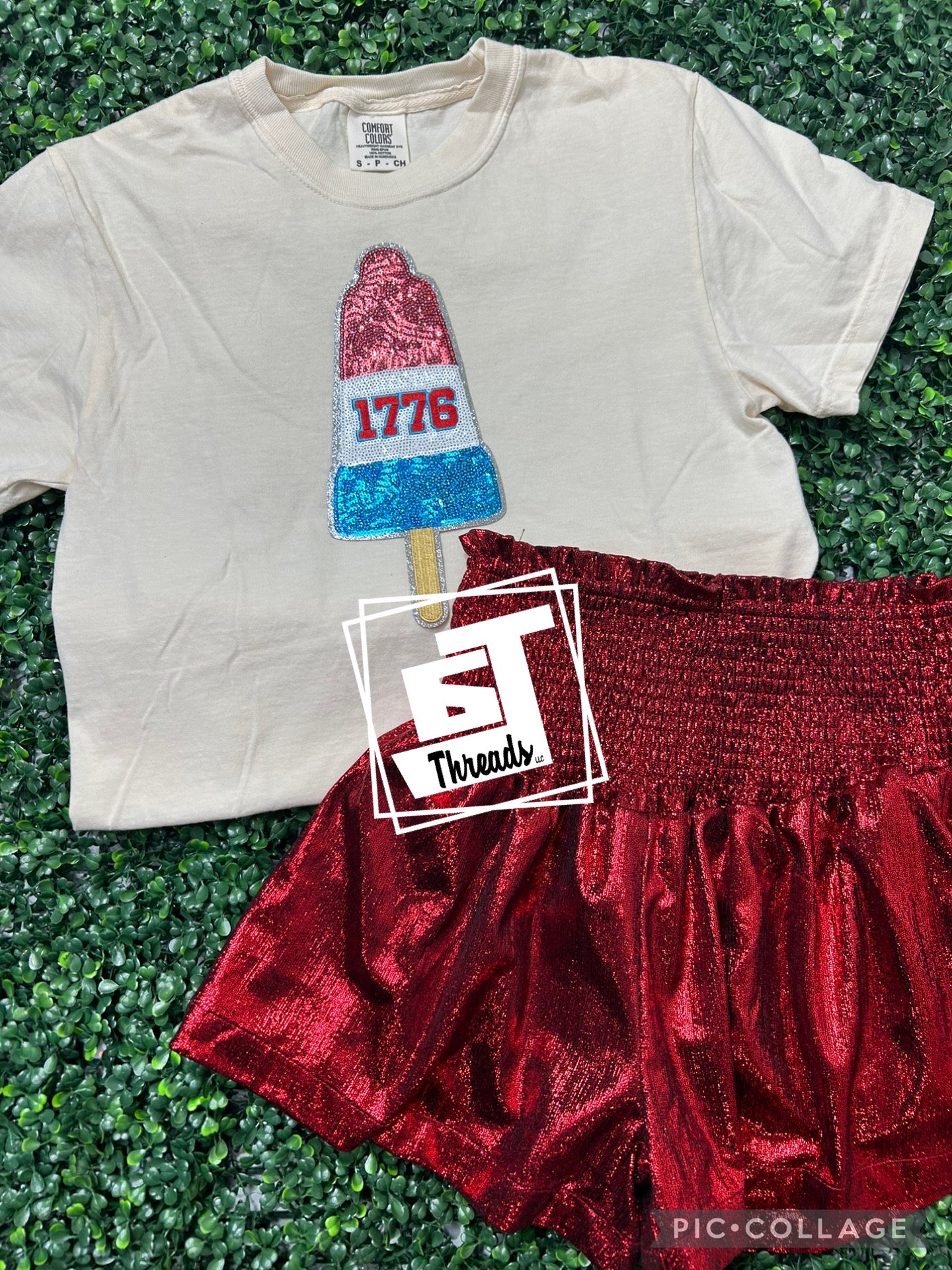 1776 popsicle or a cream T-shirt