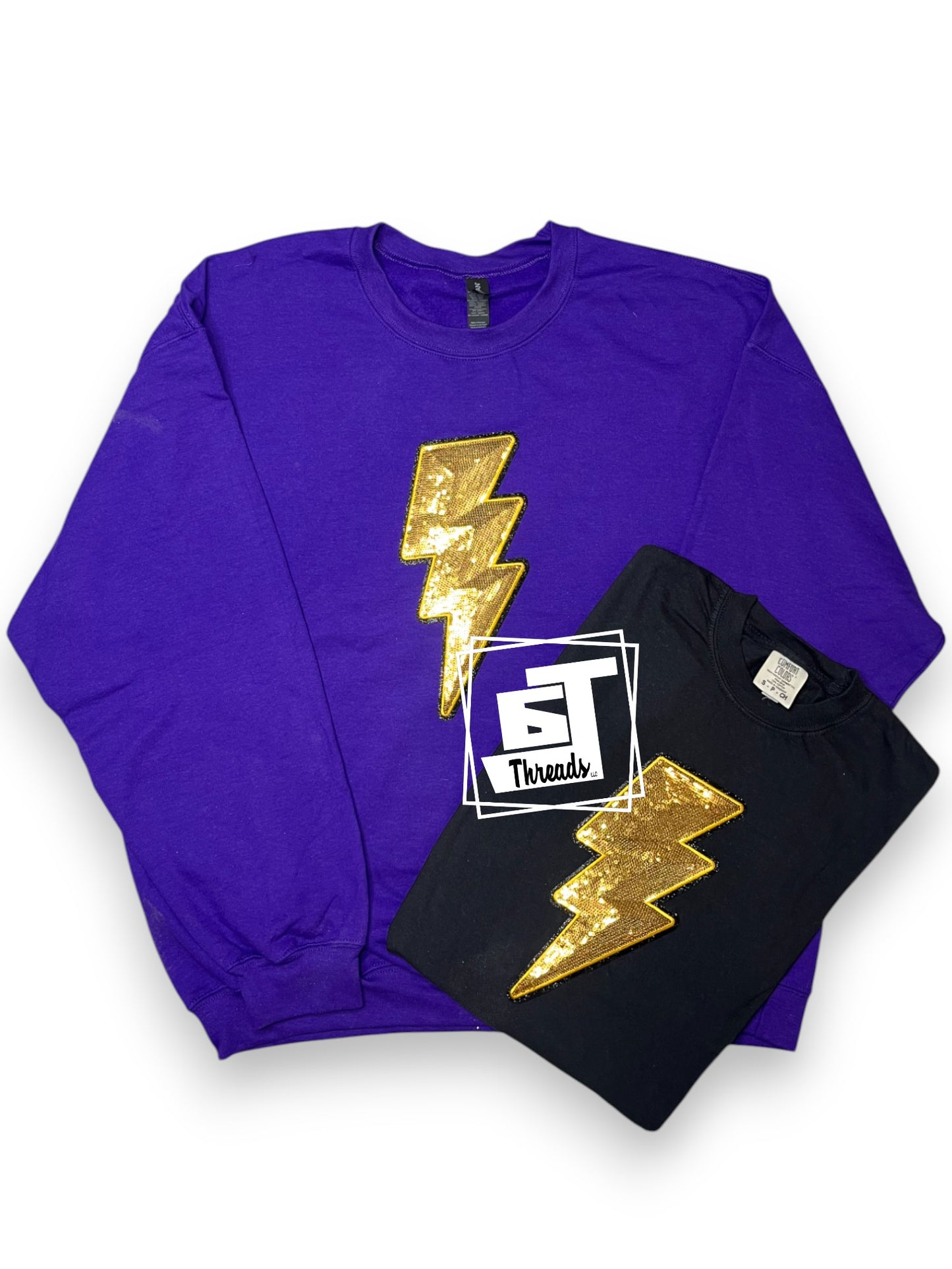 Gold Sequin Lightning Bolt