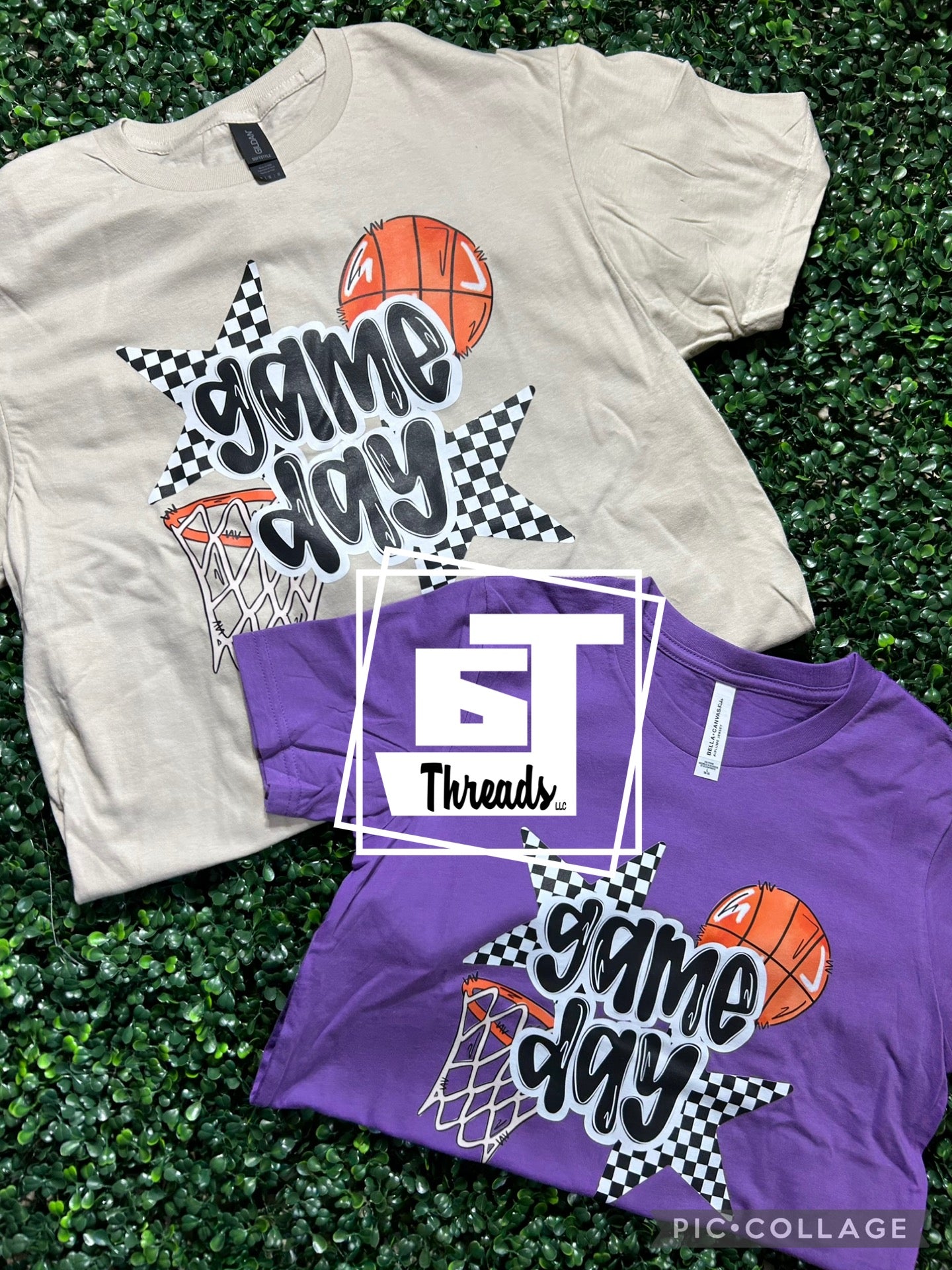 basketball checkered star game day shirts