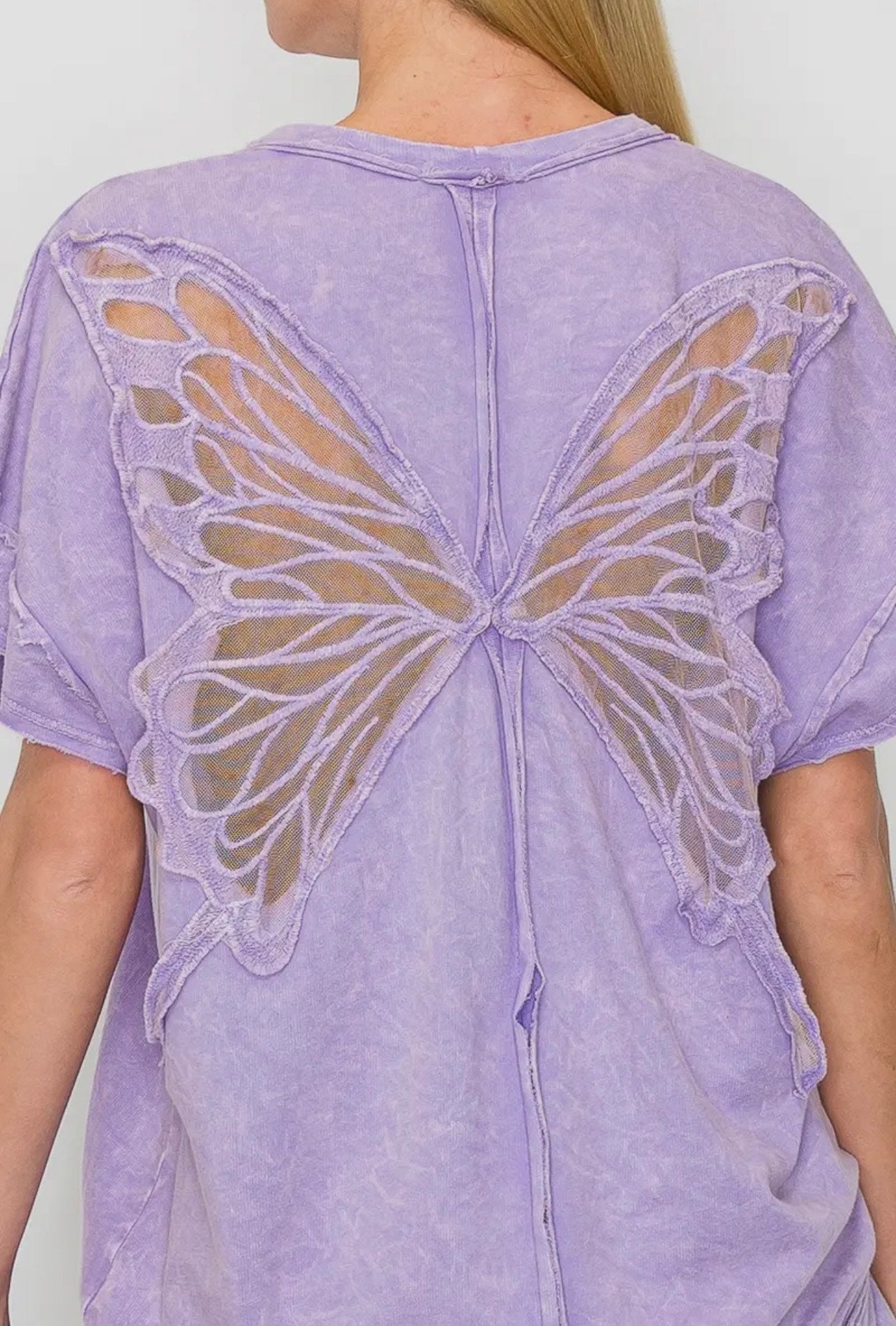 Butterfly cap sleeve shirt
