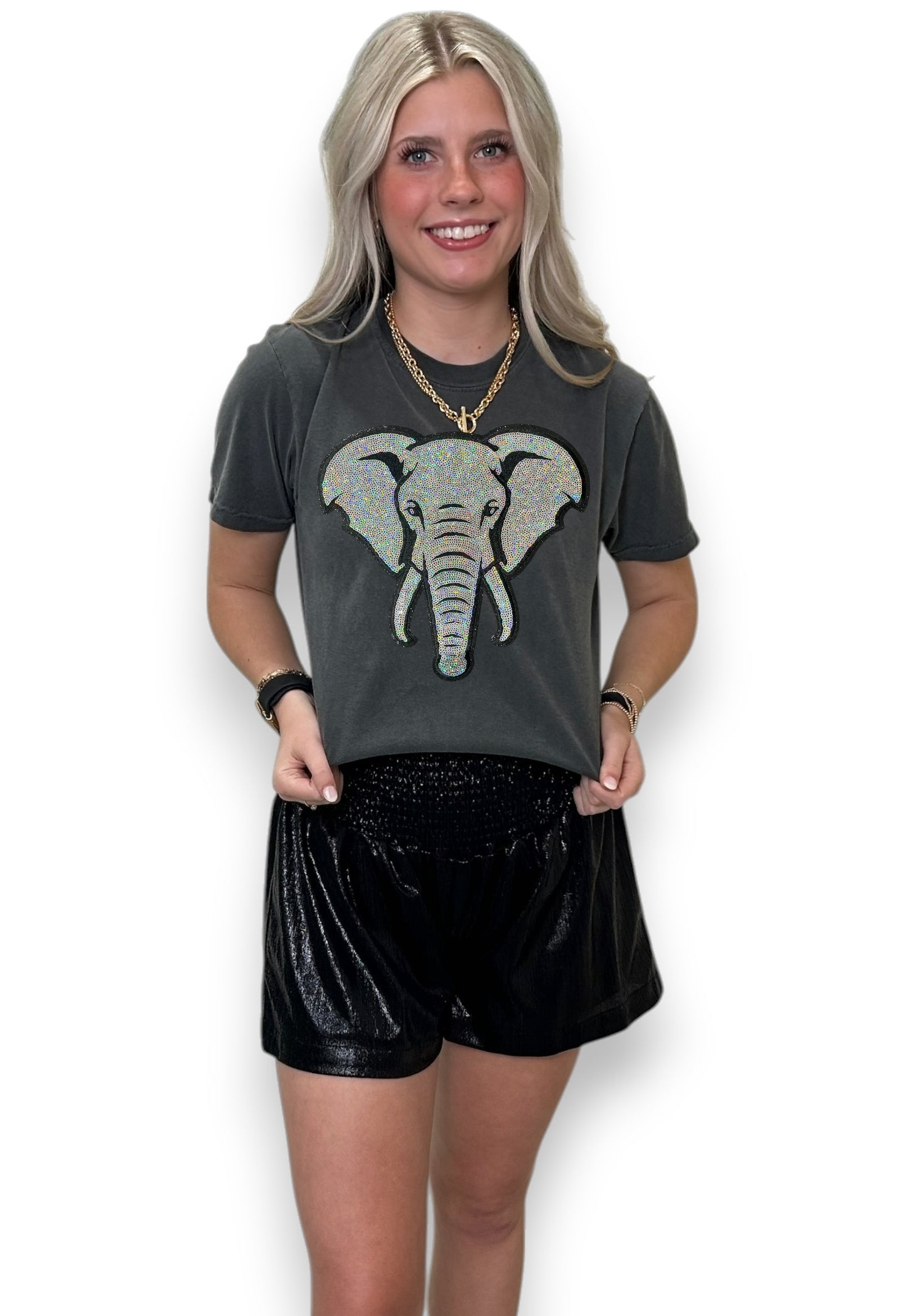 sequin elephant masccot