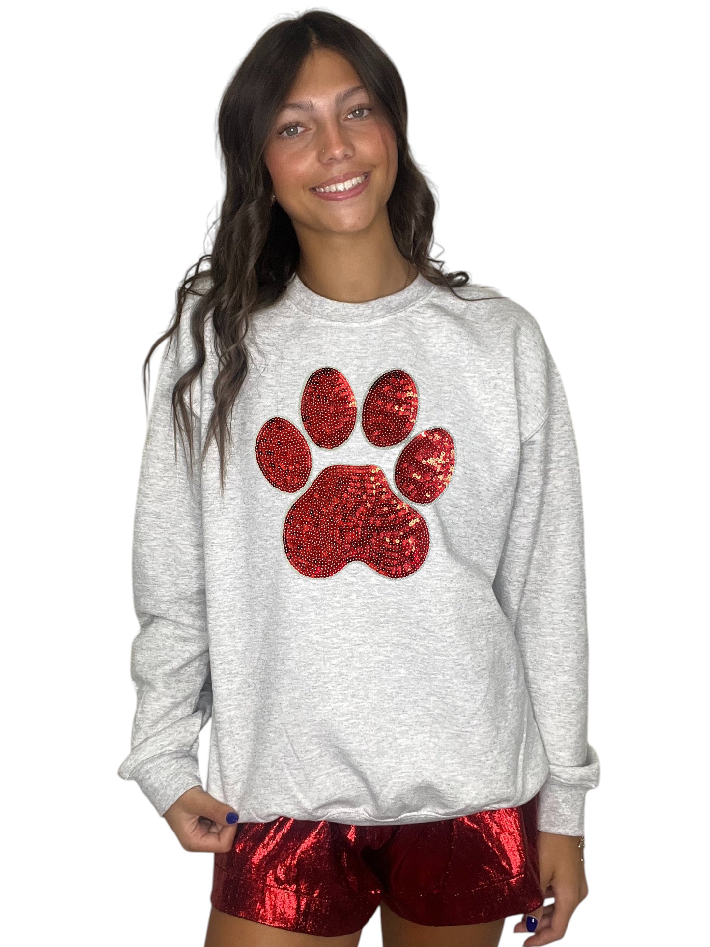 Red Sequin Paw Print