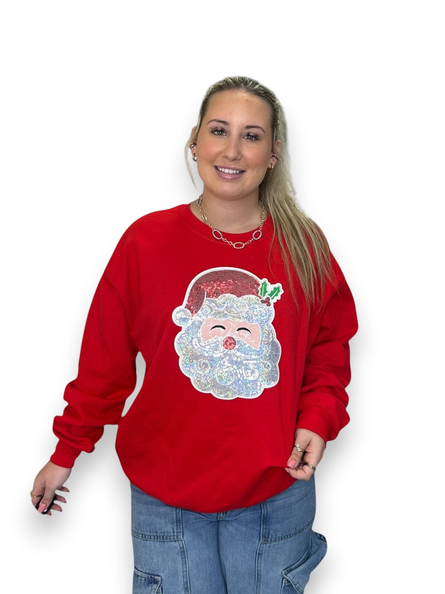 Sequin Santa Head