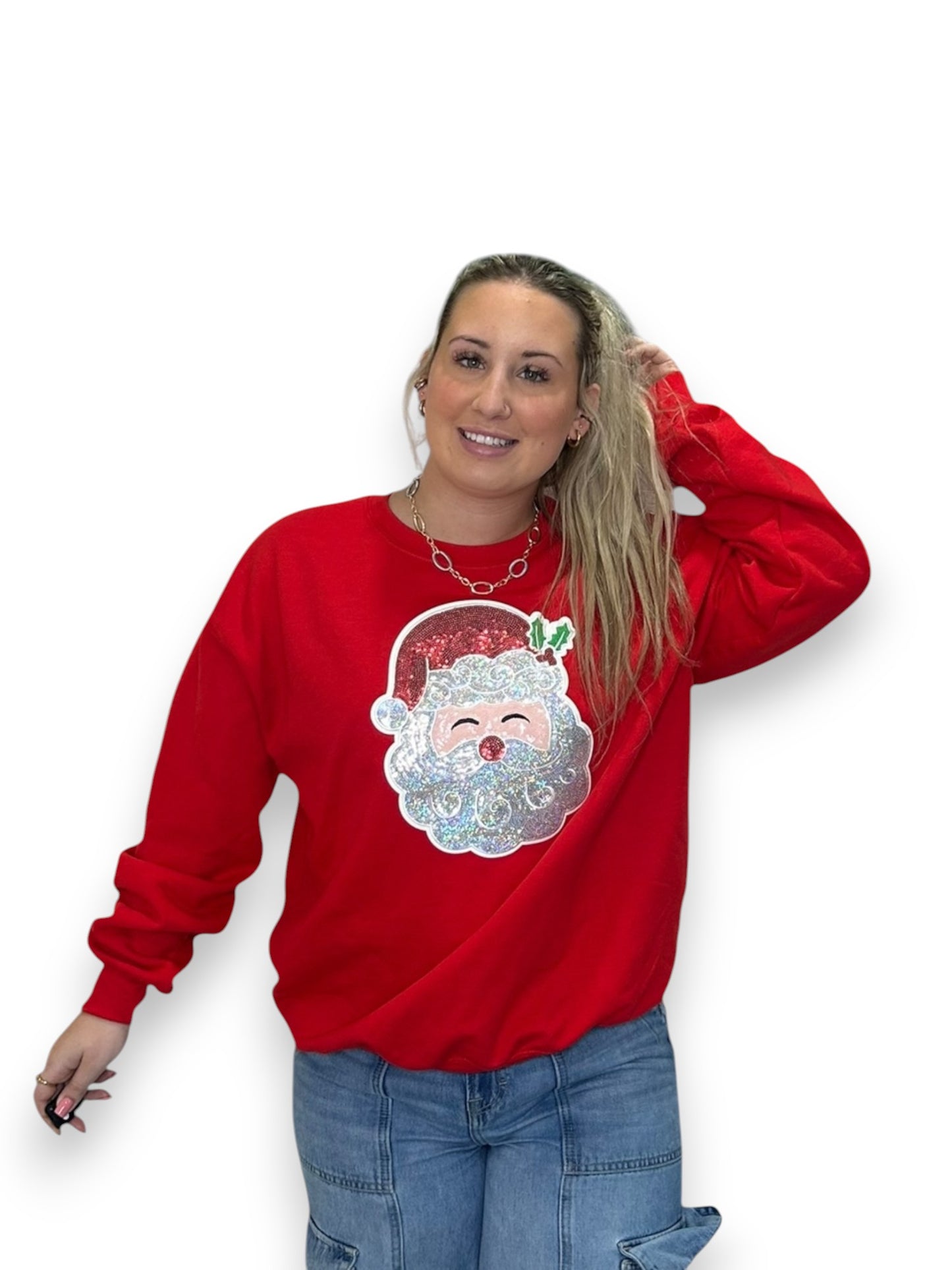 Sequin Santa Head