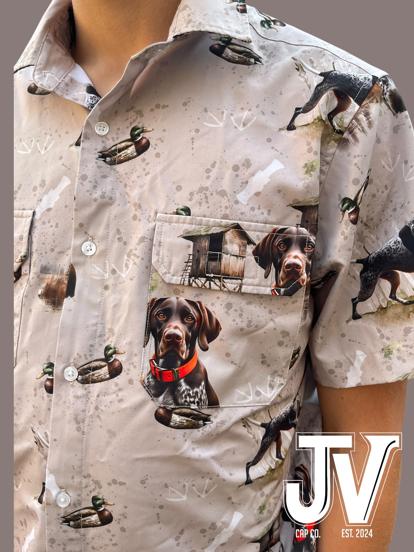 Jv Cap Co Duckin' Camo Collection - Muddy Duckin' Around -Button Up