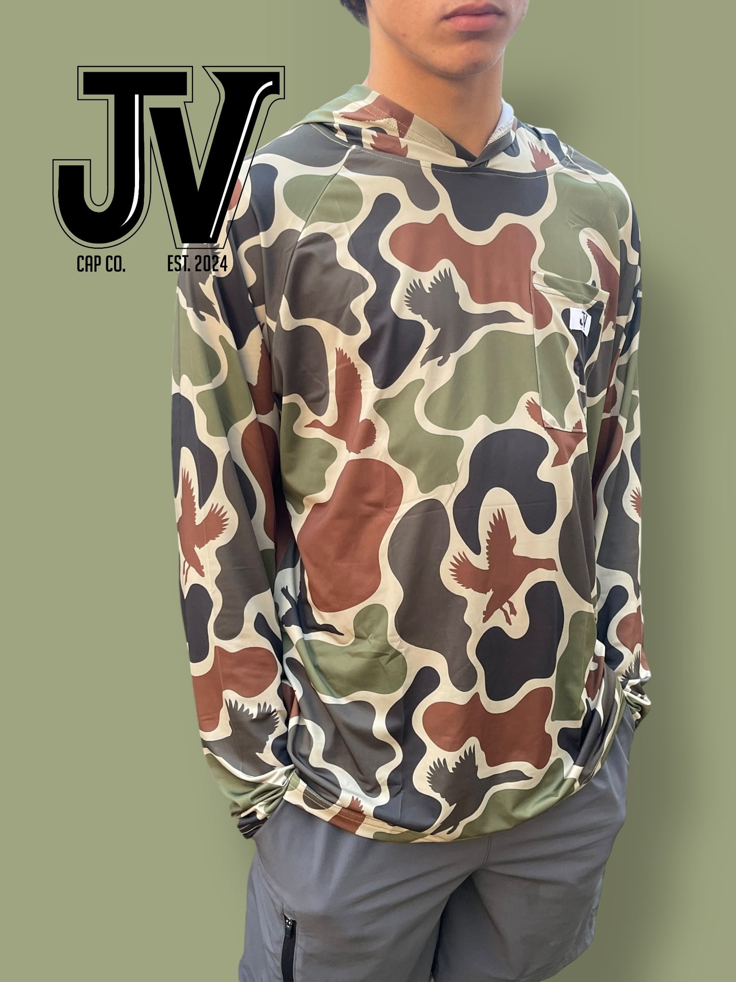 Jv Cap Co Duckin' Camo Collection - Mallard Madness Hoodies Long Sleeve