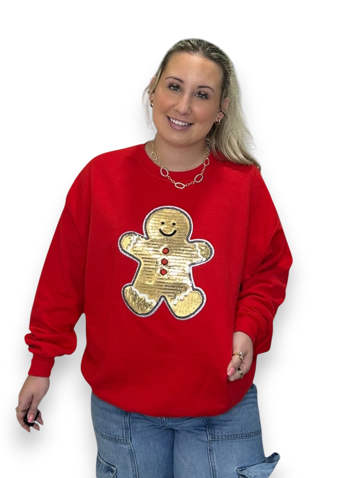 Brown Sequin Gingerbread man