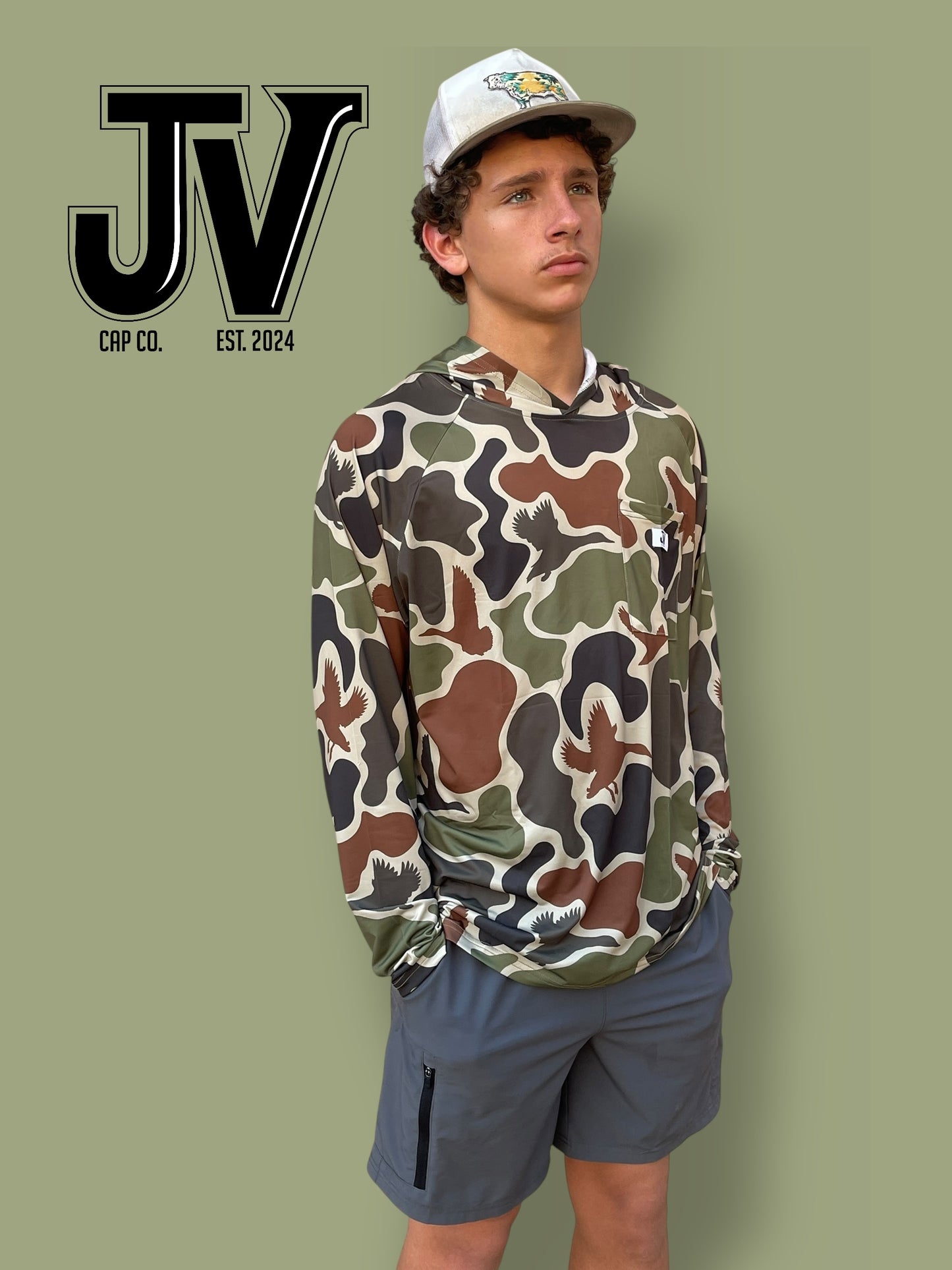 Jv Cap Co Duckin' Camo Collection - Mallard Madness Hoodies Long Sleeve