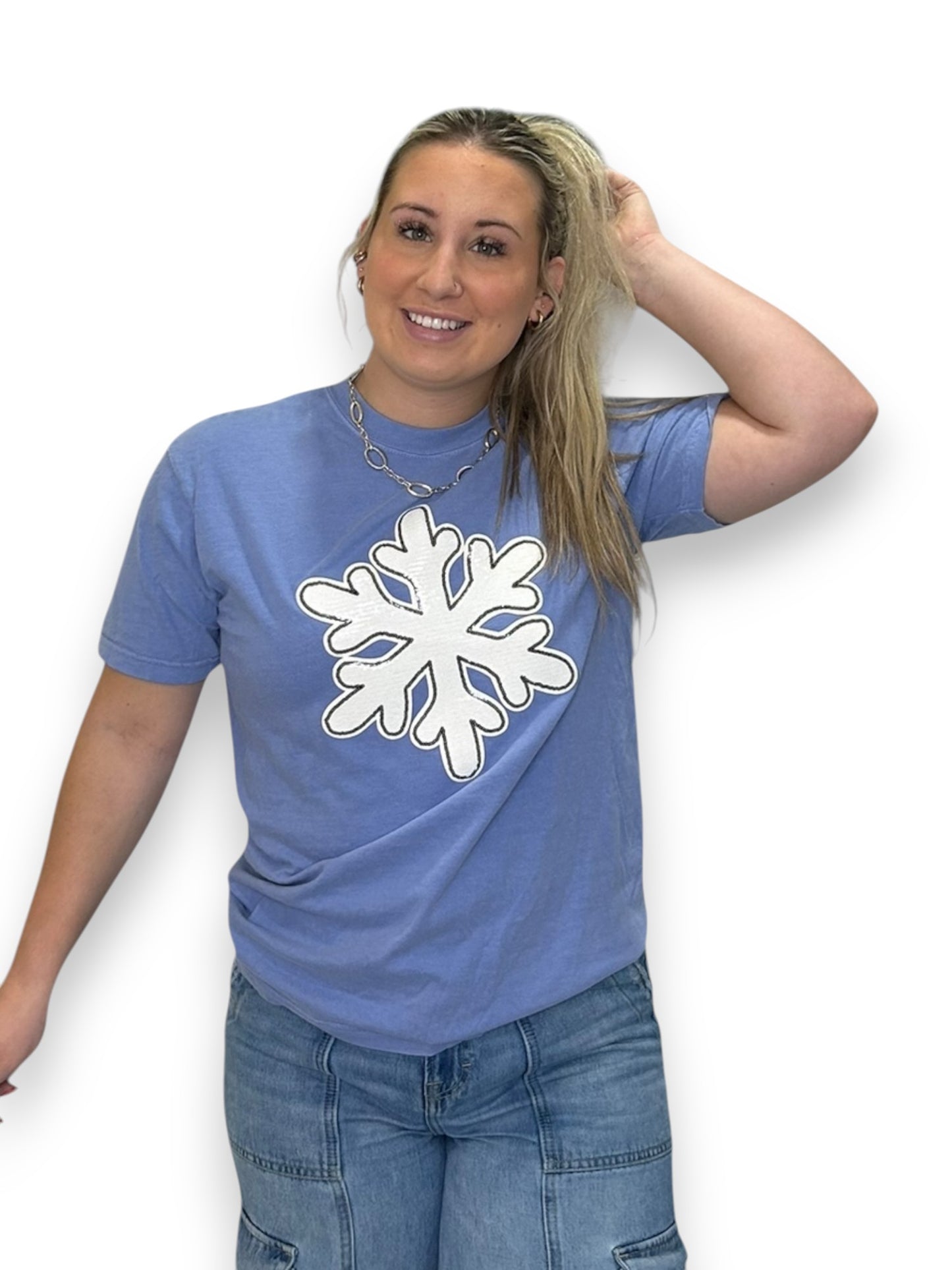 White Sequin Snowflake