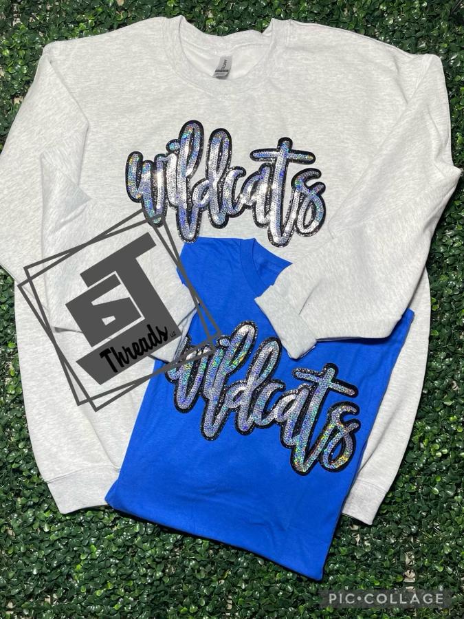 Cursive Sequin Wildcats