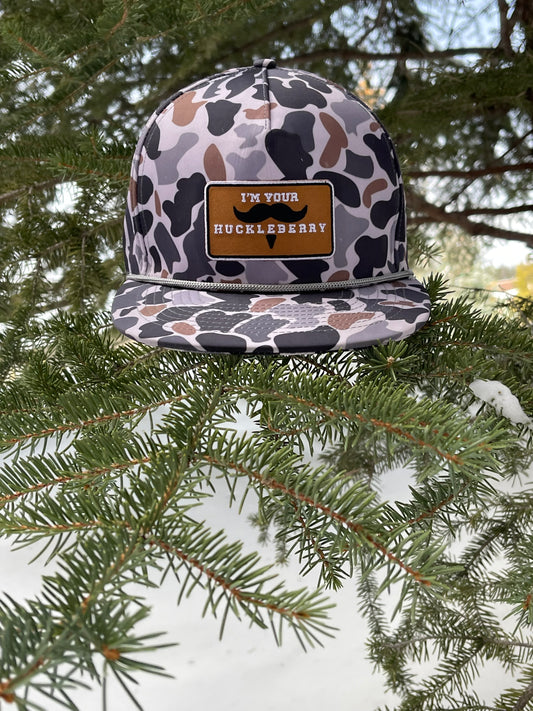 jv duck camo cap, I'm your huckleberry