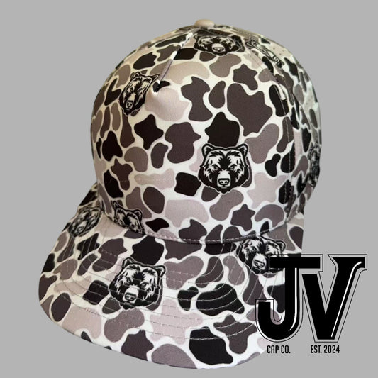 JV Cap Co Black and white Camo Bears Cap