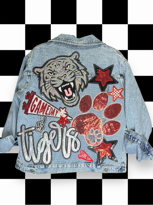 Red Tigers Denim Jacket