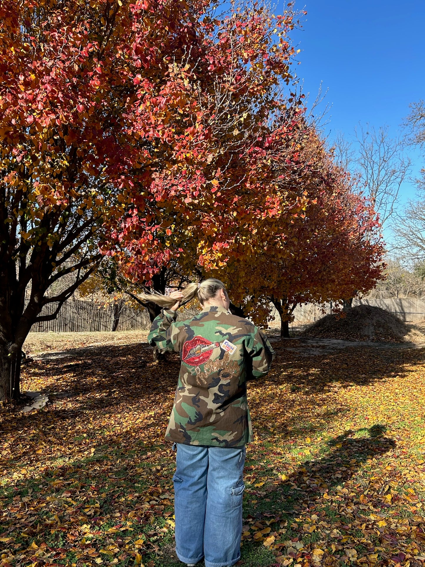 Camo howdy lips jacket