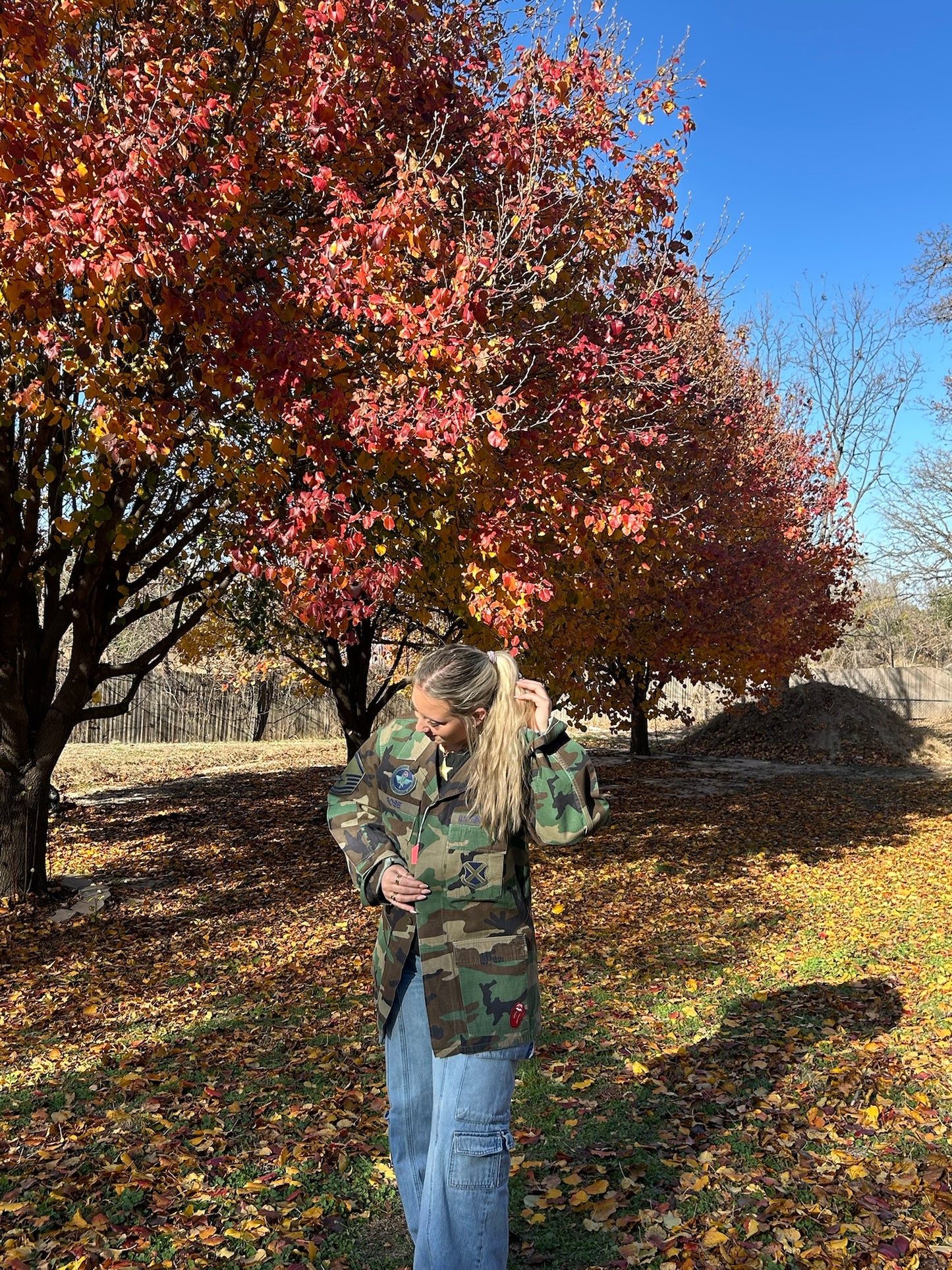 Camo howdy lips jacket