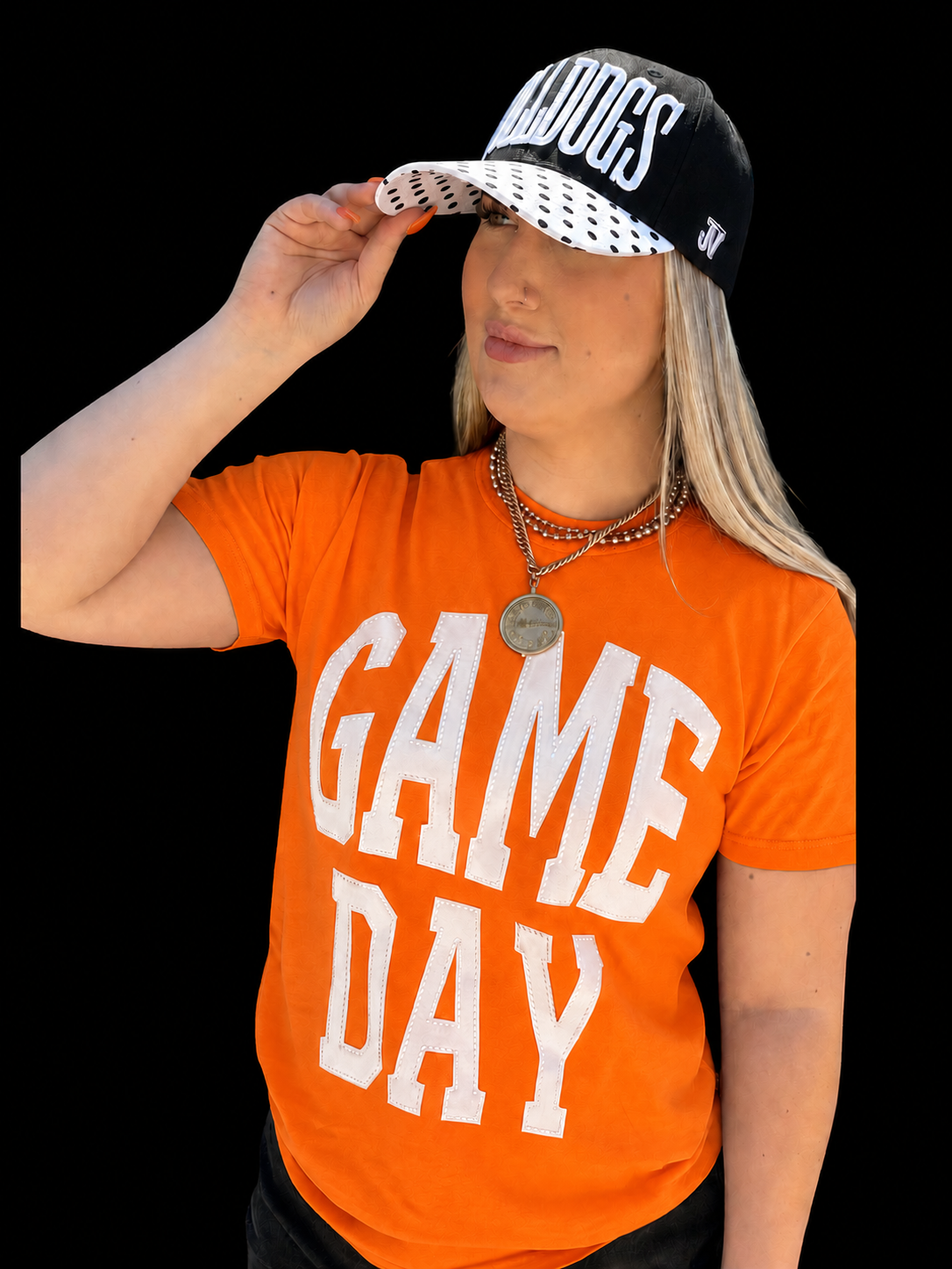 Fabric Silver Game Day with Dimond Detail T-Shirt