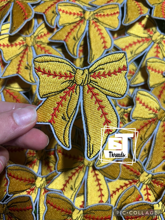 Softball Bow....Cap Patches Only