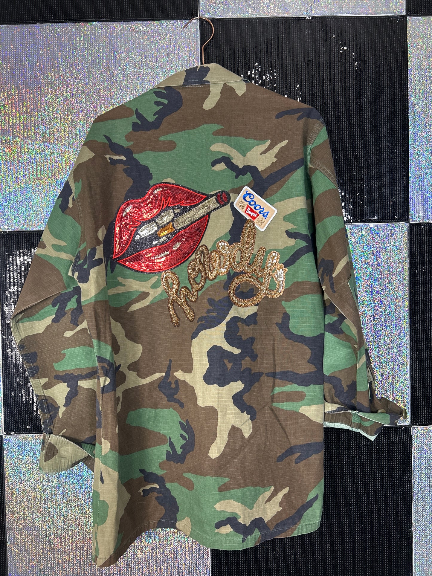 Camo howdy lips jacket