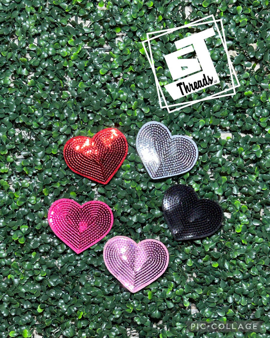 Little Sequin Hearts...Cap Patches only