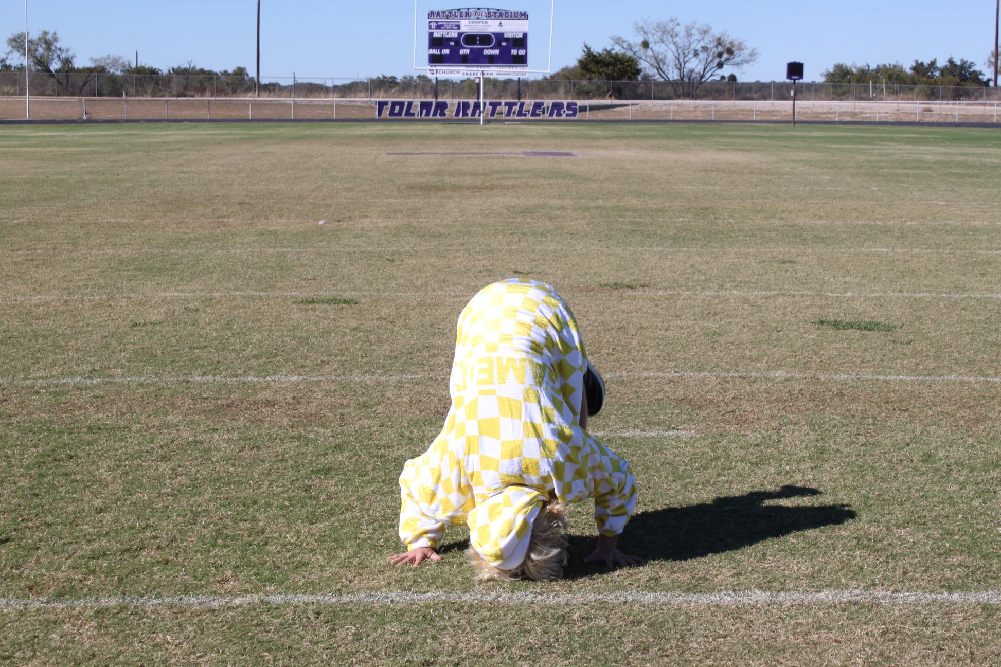 yellow game day snuggie, blanket hoodie