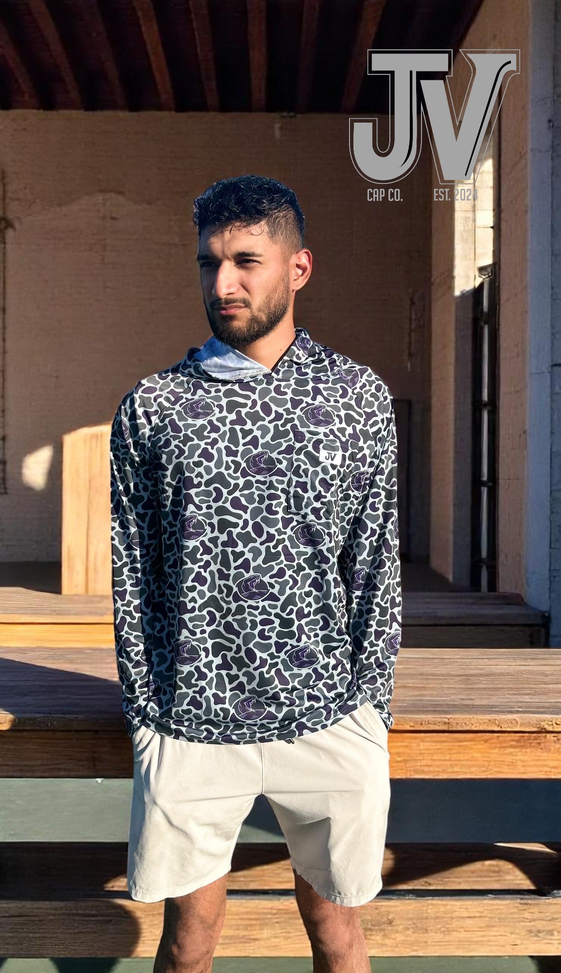 adult medium rattler camo long sleeve