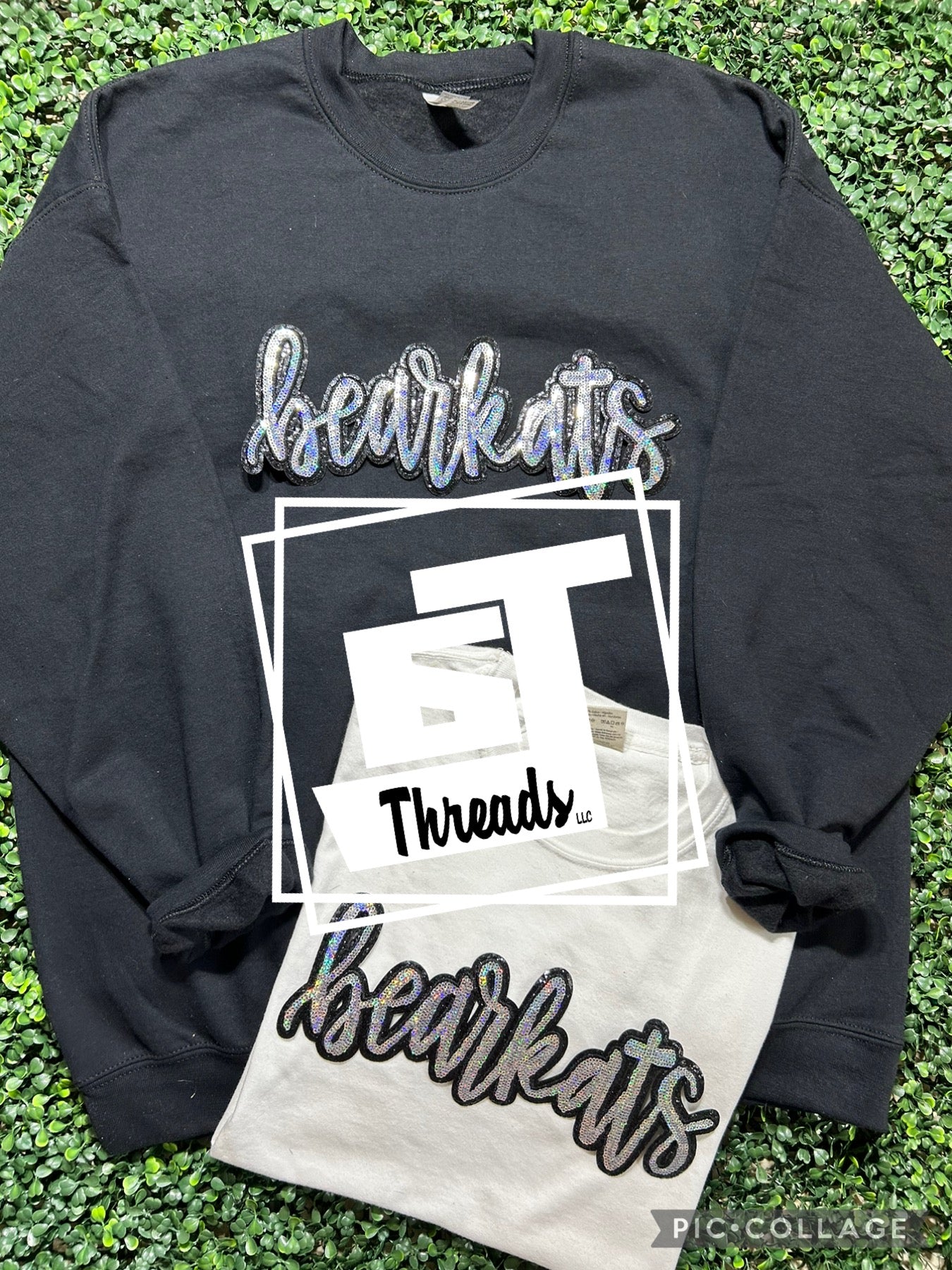 Jthreads Cursive Sequin Bearkats – 6J Threads LLC