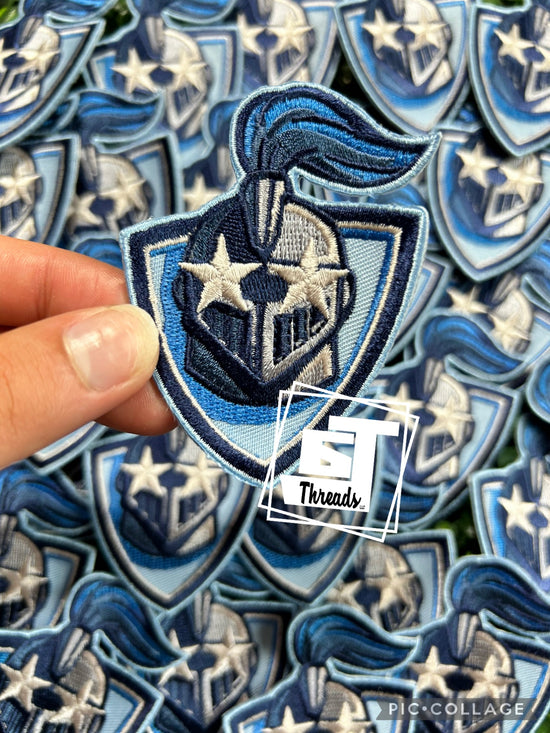 Blue Spartan....Cap Patches Only