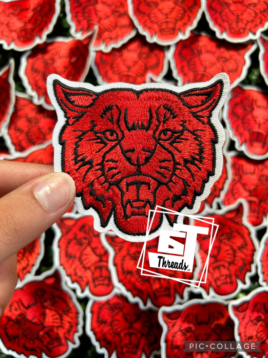 Red Wildcat Head....Cap Patches Only