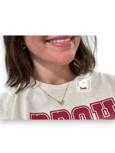 gold dainty bow necklace