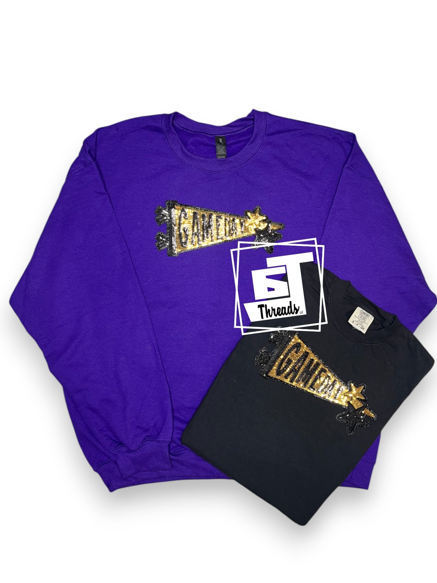 Gold Sequin Gameday Pennant