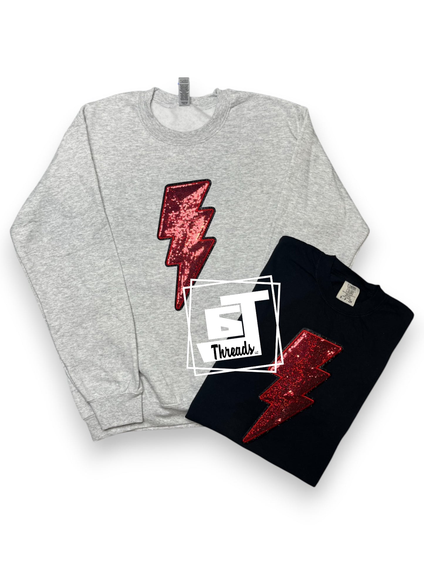 Red Sequin Lightning Bolt