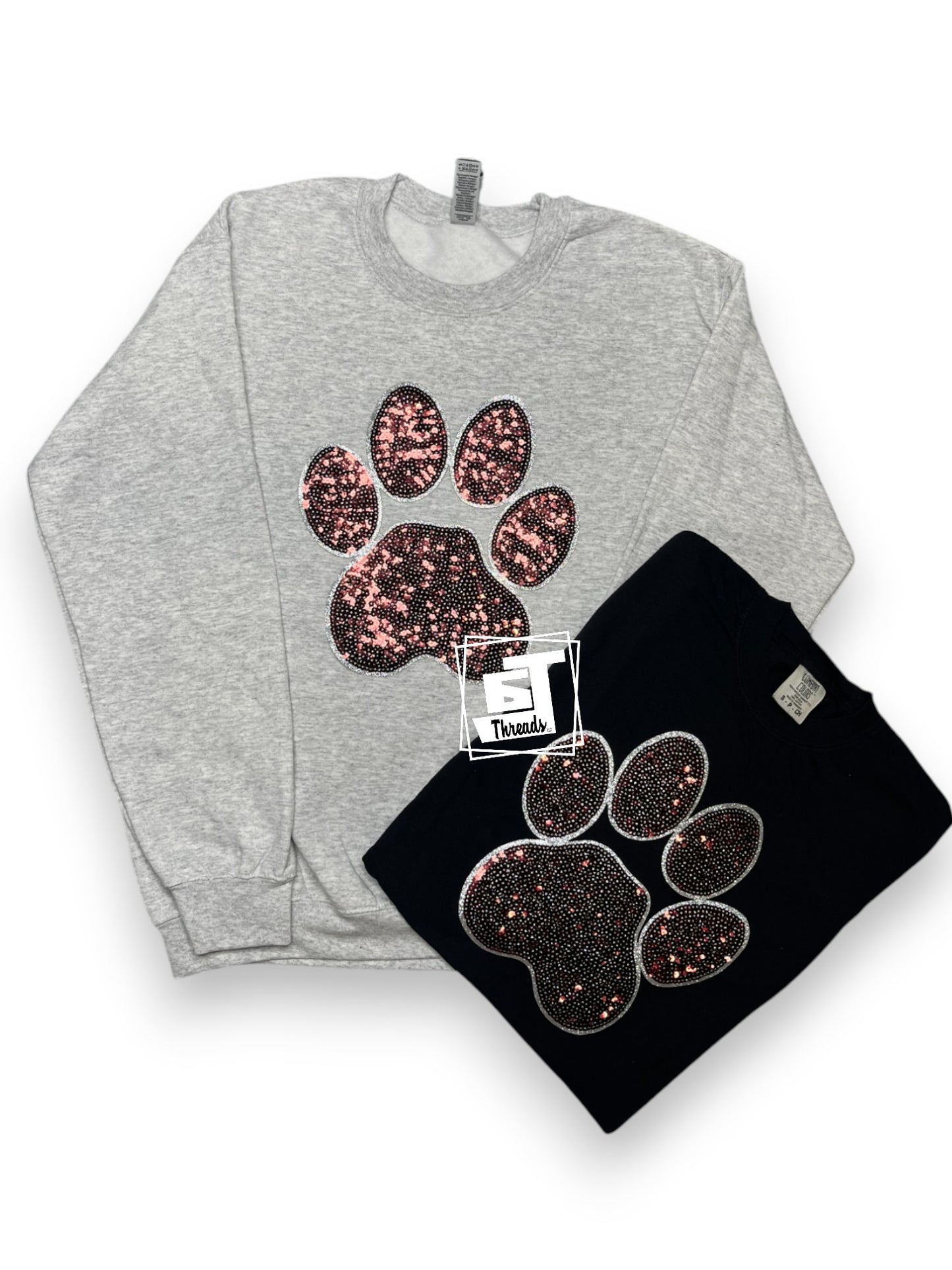 Maroon Sequin Paw Print