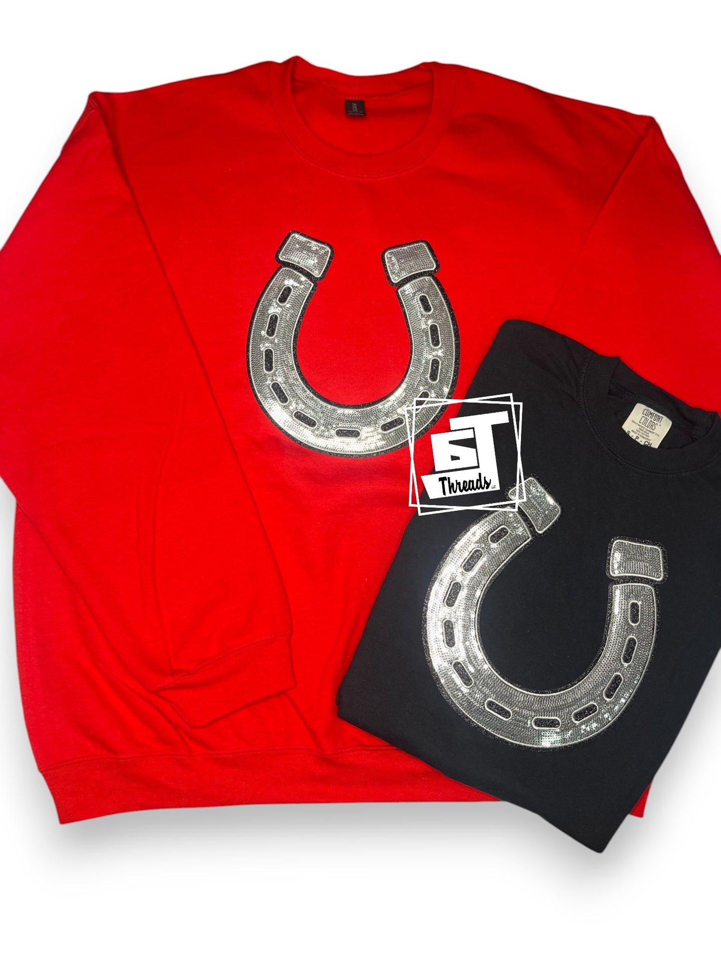 Silver Sequin Horseshoe
