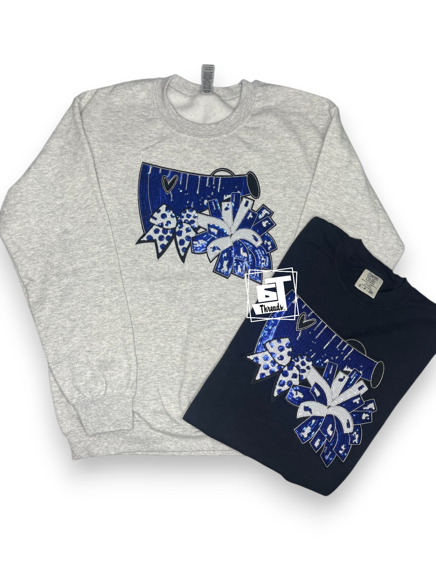 Royal Blue Sequin Cheer Megaphone