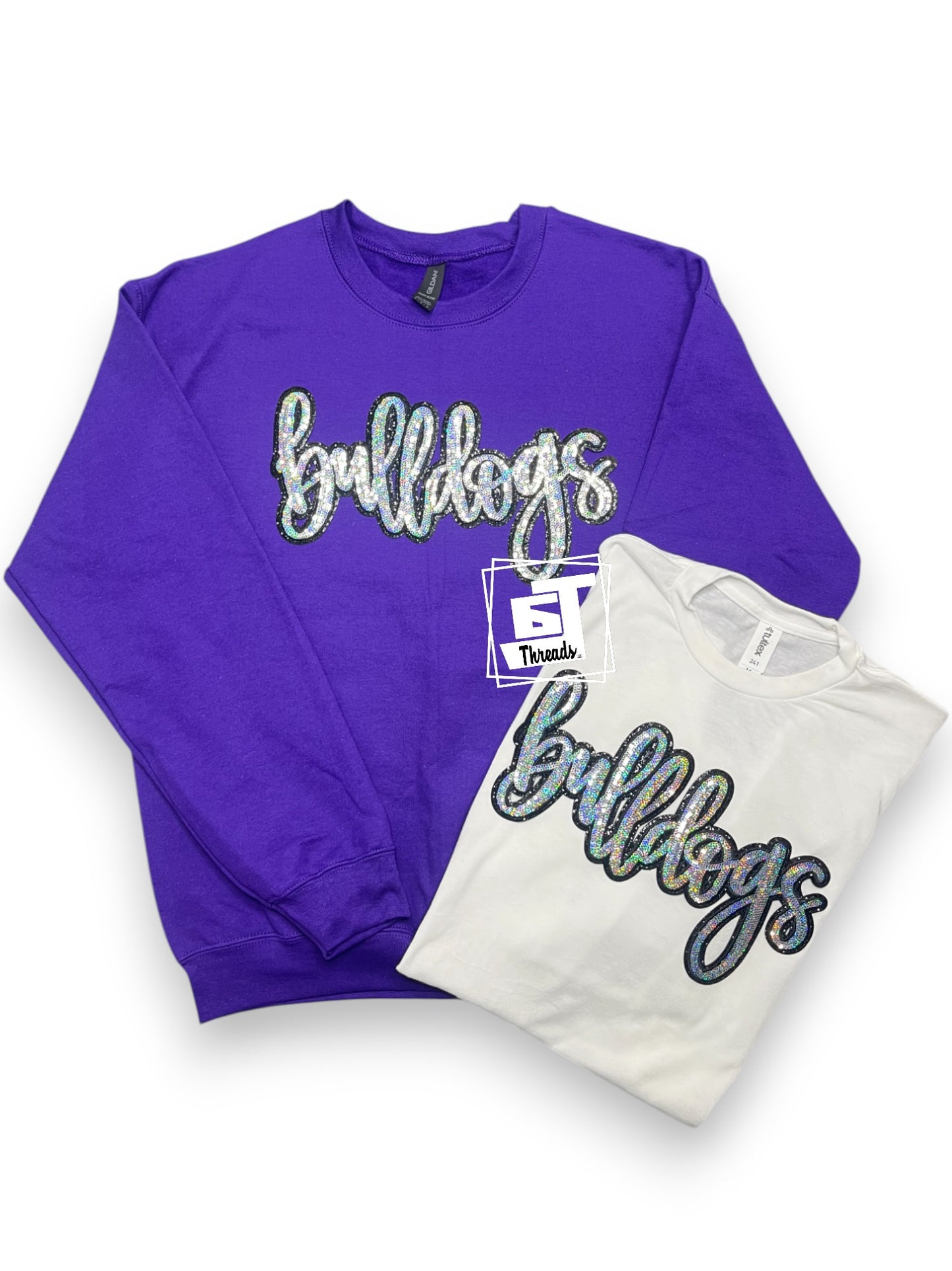 Cursive Sequin Bulldogs