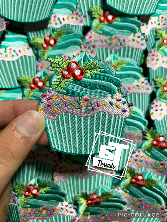 Christmas Cupcake....Cap Patches Only