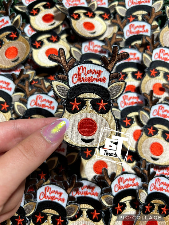 Trucker Cap Reindeer....Cap Patches Only