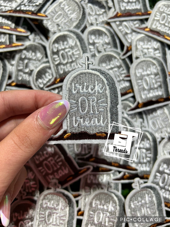 Trick or Treat Headstone...Cap Patches Only