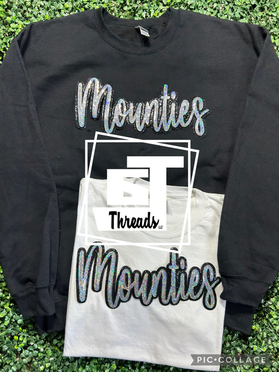 Cursive Sequin Mounties