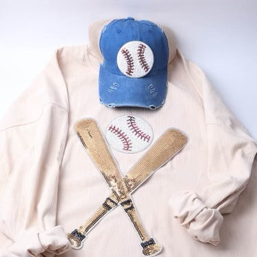 Sequin Bats with Baseball and Softballs