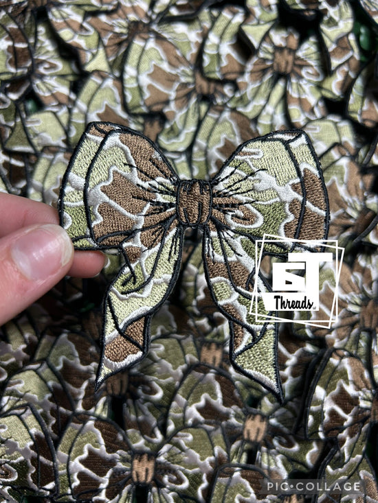 Camo Bow....Cap Patches