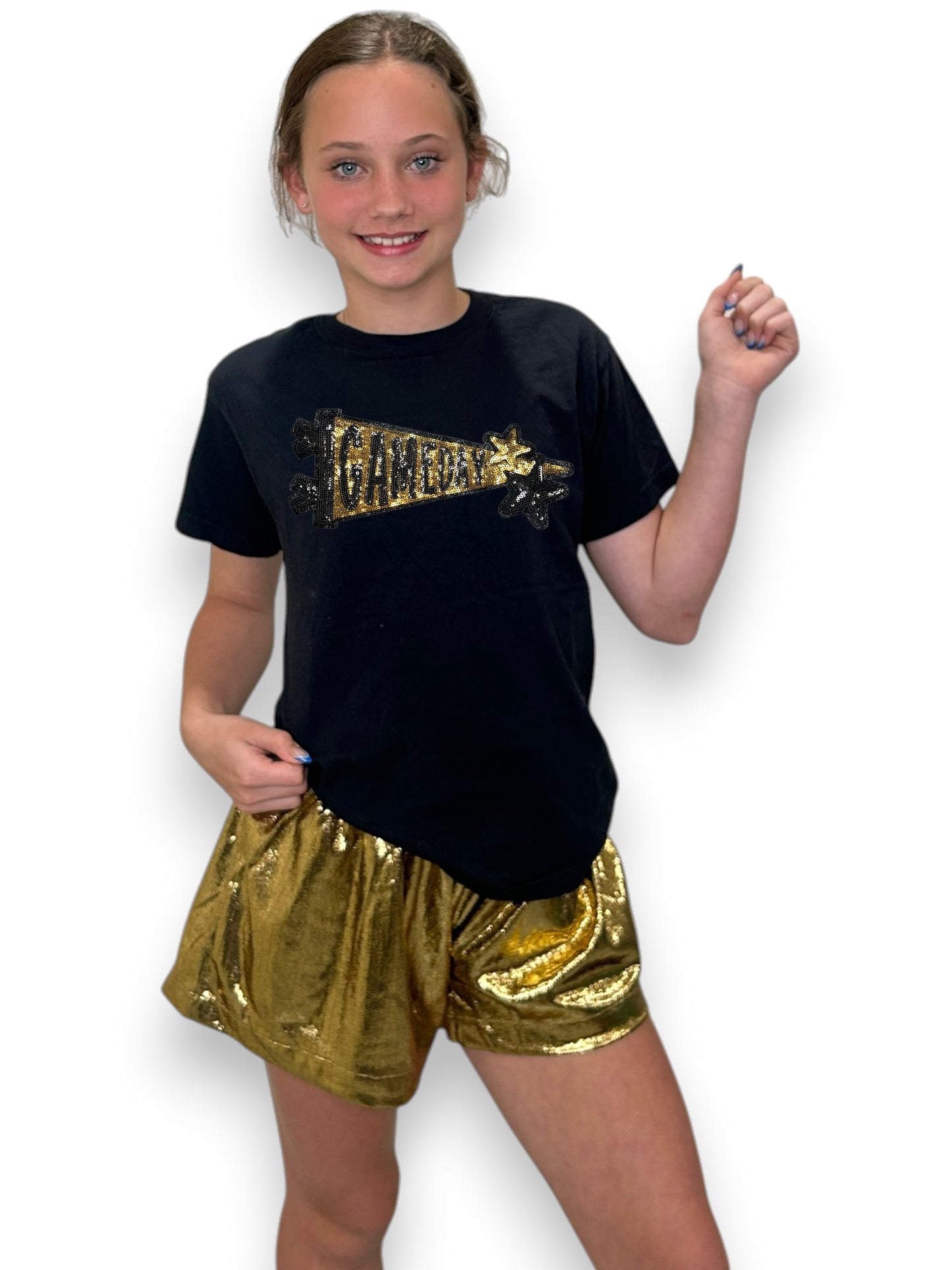 Gold Sequin Gameday Pennant