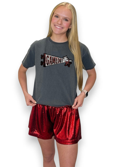 Maroon Sequin Gameday Pennant