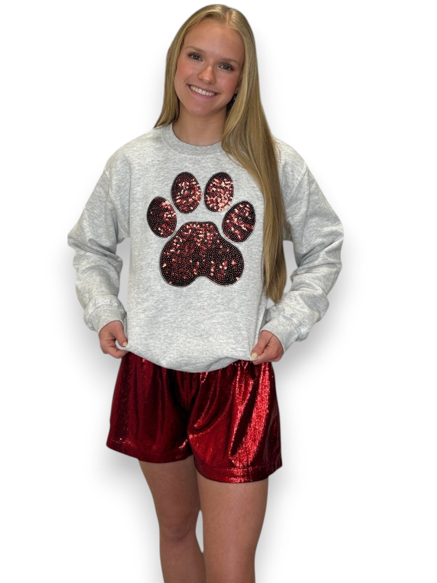 Maroon Sequin Paw Print