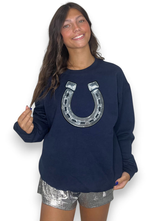 Silver Sequin Horseshoe
