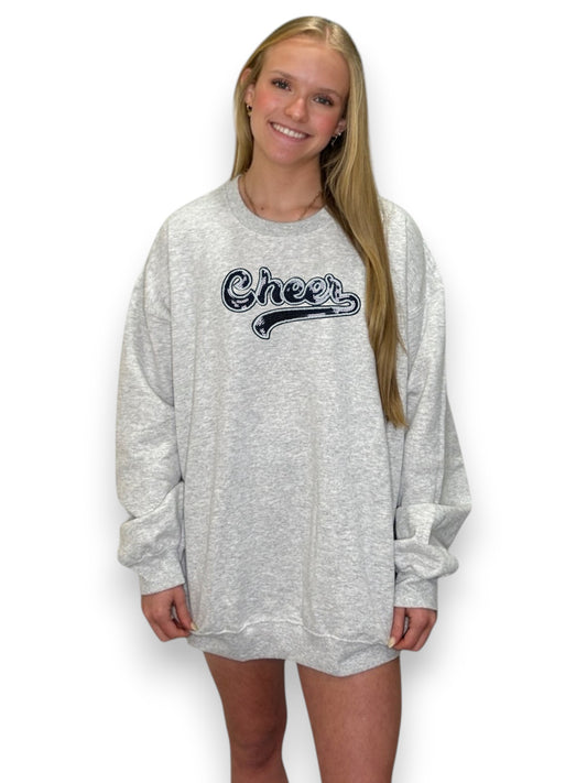 Black Cursive Sequin Cheer