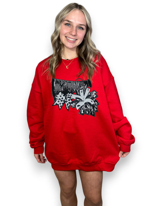 Black Sequin Cheer Megaphone