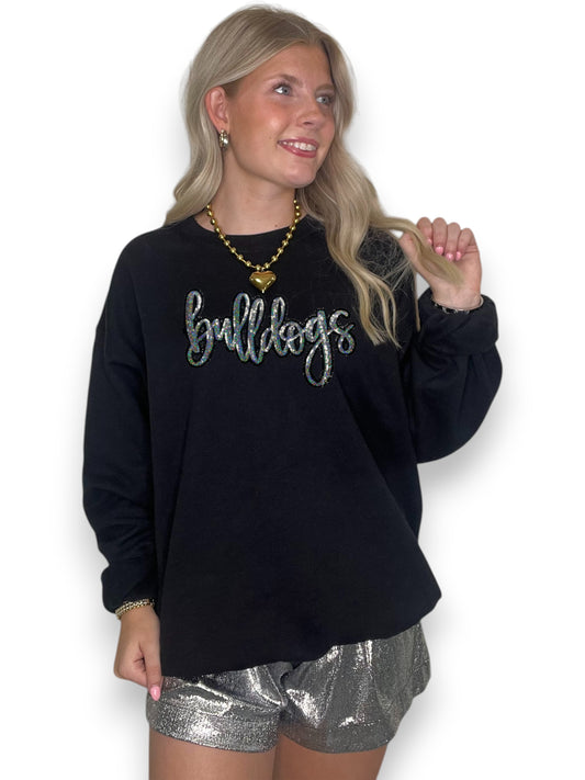 Cursive Sequin Bulldogs