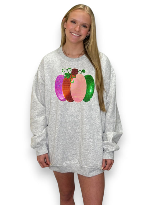 Multicolored Sequin Pumpkin